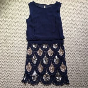 Betsy & Adam Sequin Dress